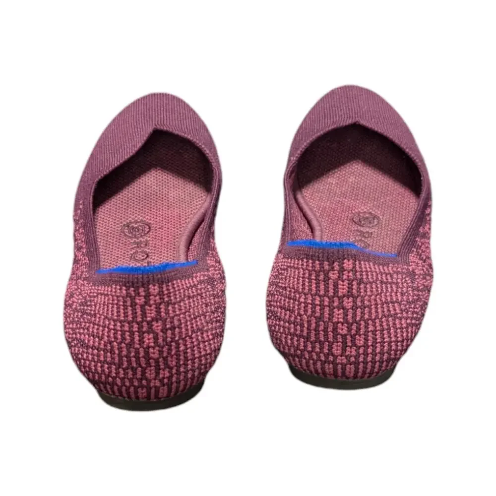 Rothys The Flat Fig Python Round Toe Slip On Shoes Balletcore Womens 6 Purple